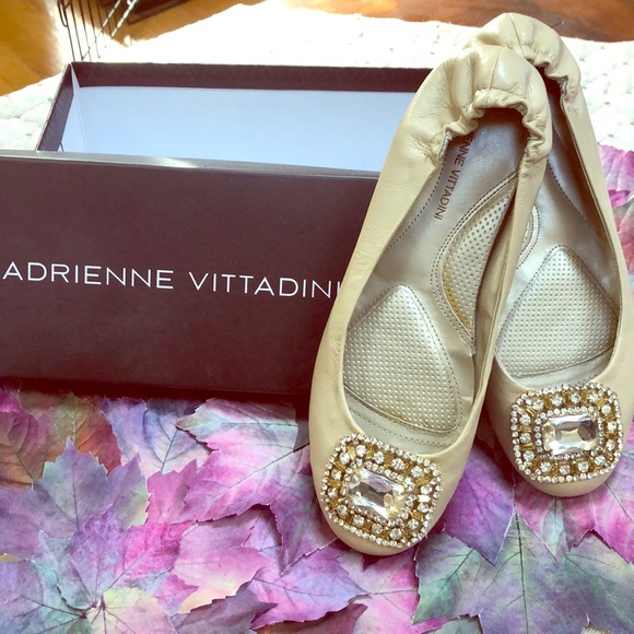 ADRIENNE VITTADINI Leather Embellished Flats - Picture 6 of 12